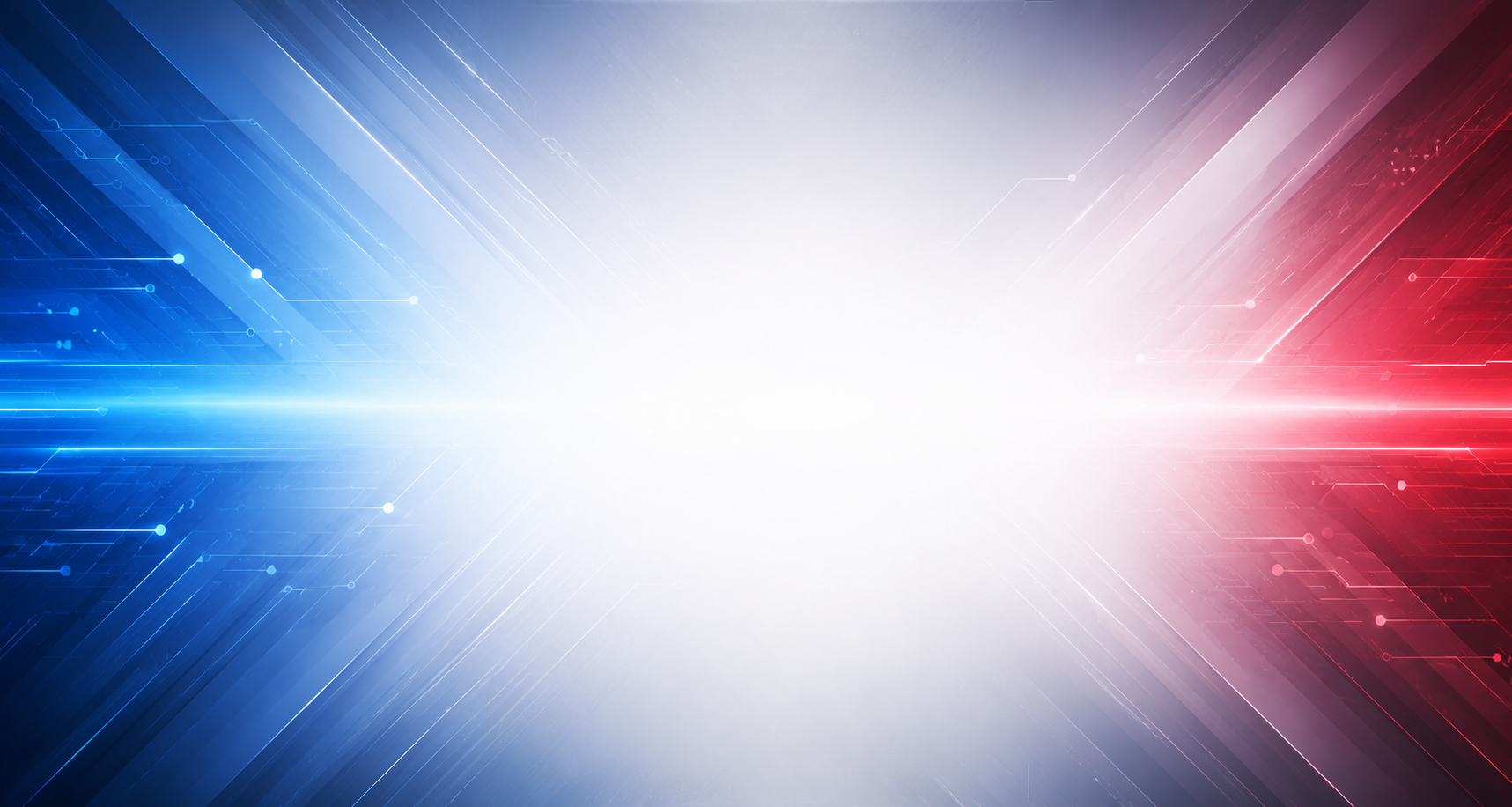 Abstract tech background with blue, white, and red colors