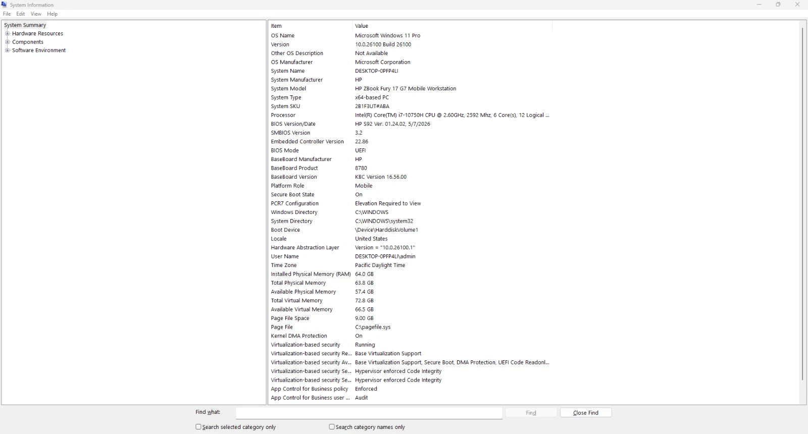 Computer screen displaying a software environment with various details.